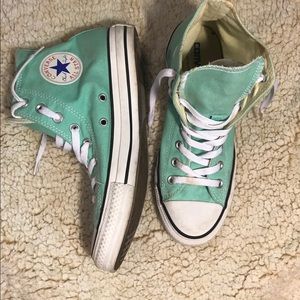 Teal High top Converses